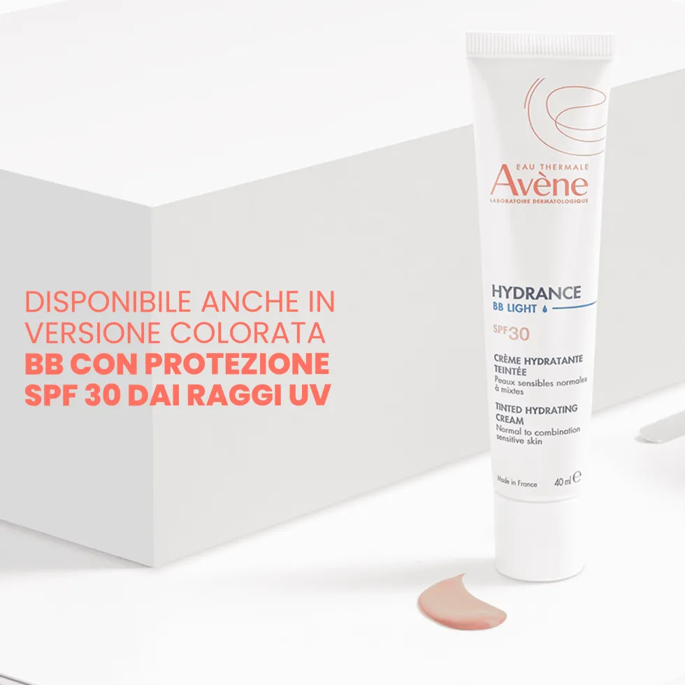 Eau Thermale Avène Hydrance Crema Idratante Leggera 24h Idratazione con Acqua termale Pelle Sensibile Disidratata, 40ml