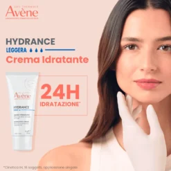 Eau Thermale Avène Hydrance Crema Idratante Leggera 24h Idratazione con Acqua termale Pelle Sensibile Disidratata, 40ml