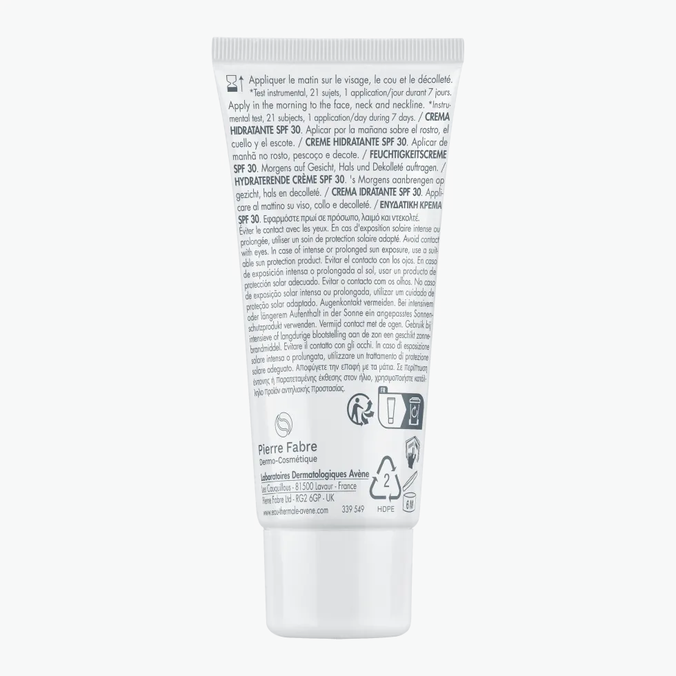 Eau Thermale Avène Hydrance SPF30 Crema Idratante Pelle Disidratata Idratazione Intensa, 40ml