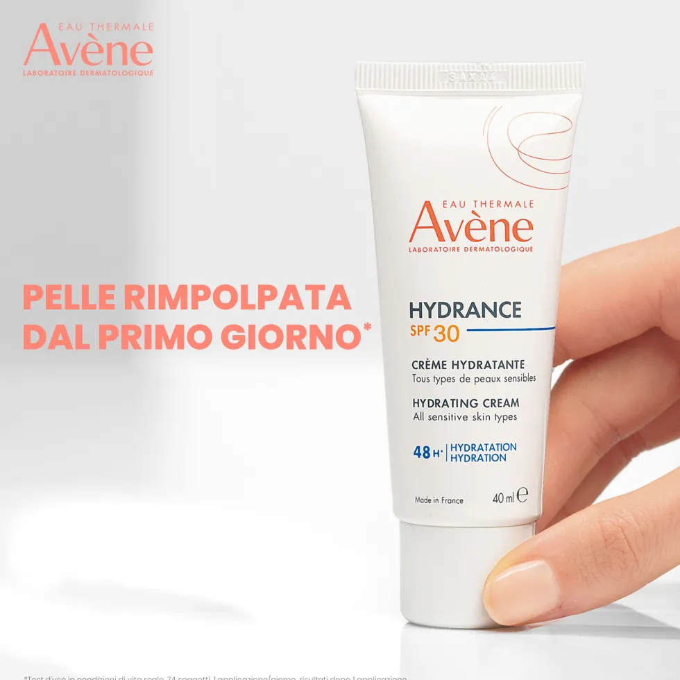 Eau Thermale Avène Hydrance SPF30 Crema Idratante Pelle Disidratata Idratazione Intensa, 40ml