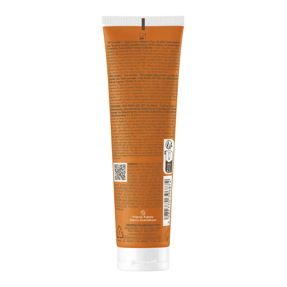 Eau Thermale Avène Latte Solare Protezione Alta SPF50 Solare per Pelle Sensibile, 100ml