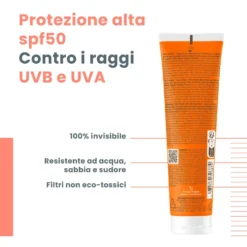 Eau Thermale Avène Latte Solare Protezione Alta SPF50 Solare per Pelle Sensibile, 100ml
