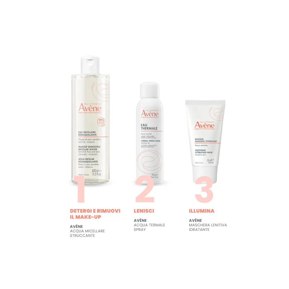 Eau Thermale Avène Les Essentiels - Maschera Lenitiva Idratante, 50ml