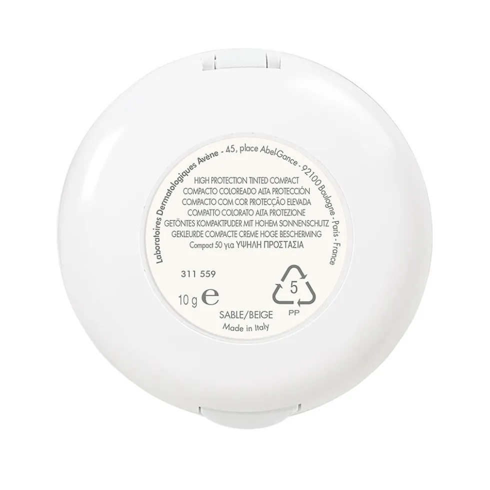 Eau Thermale Avène Solare Compatto SPF50+ Pelli Intolleranti Colore Sabbia, 10g