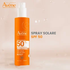 Eau Thermale Avène Spray Solare Protezione Alta SPF50 Solare per Pelle Sensibile, 200ml
