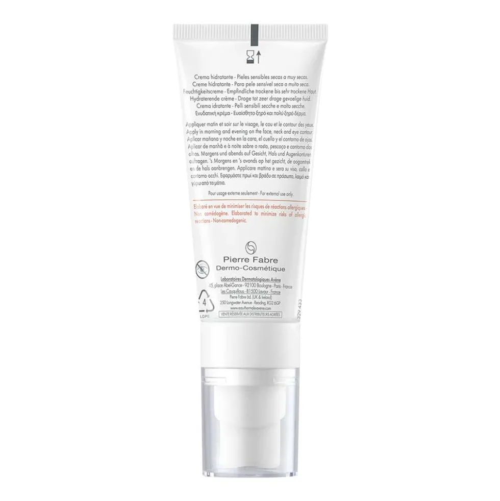 Eau Thermale Avène Tolèrance - Hydra-10 Crema Idratante Pelle Sensibile Secca, 40ml