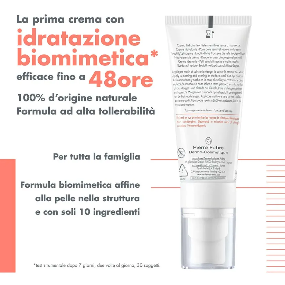 Eau Thermale Avène Tolèrance - Hydra-10 Crema Idratante Pelle Sensibile Secca, 40ml