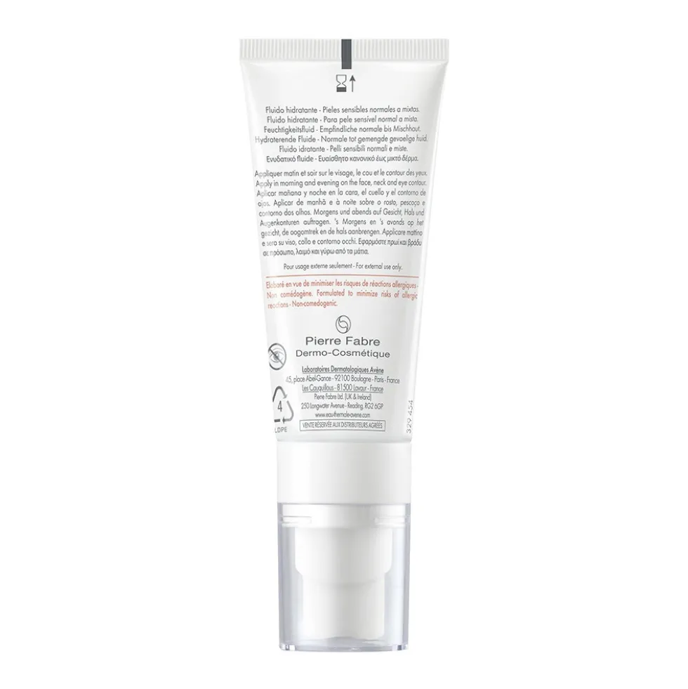 Eau Thermale Avène Tolèrance - Hydra-10 Fluido Idratante Pelle Sensibile, 40ml