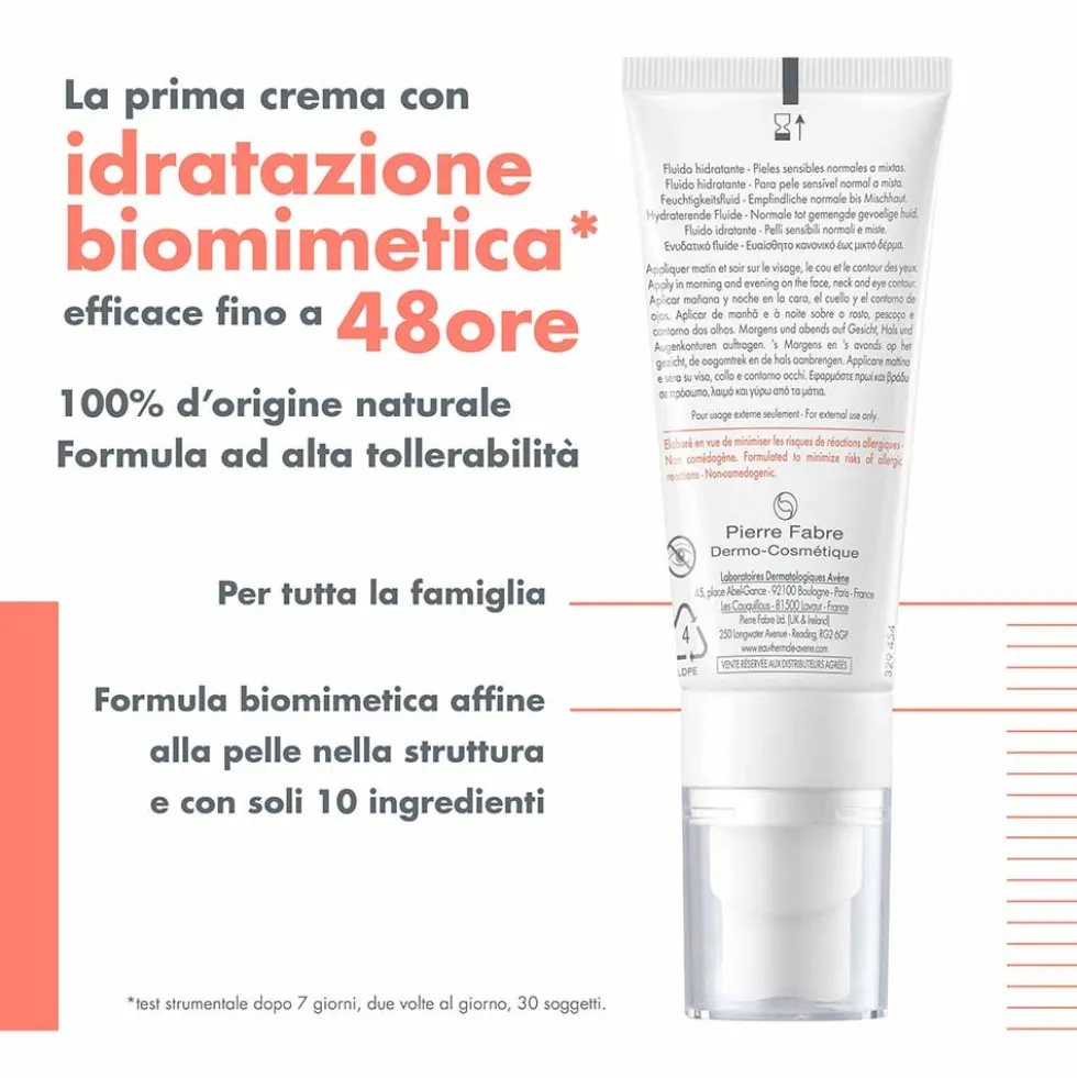 Eau Thermale Avène Tolèrance - Hydra-10 Fluido Idratante Pelle Sensibile, 40ml
