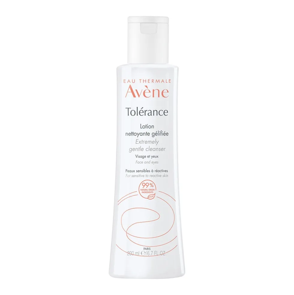 Eau Thermale Avène Tolèrance - Lozione Detergente in Gel Struccante Viso Occhi Labbra, 200ml