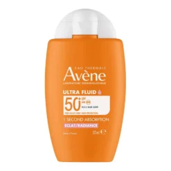 Eau Thermale Avène Ultra Fluid Luminositè Protezione Molto Alta SPF50+ Solare per Pelle Sensibile, 50ml