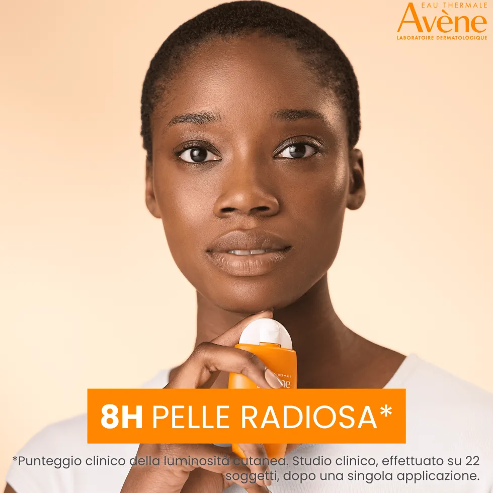 Eau Thermale Avène Ultra Fluid Luminositè Protezione Molto Alta SPF50+ Solare per Pelle Sensibile, 50ml