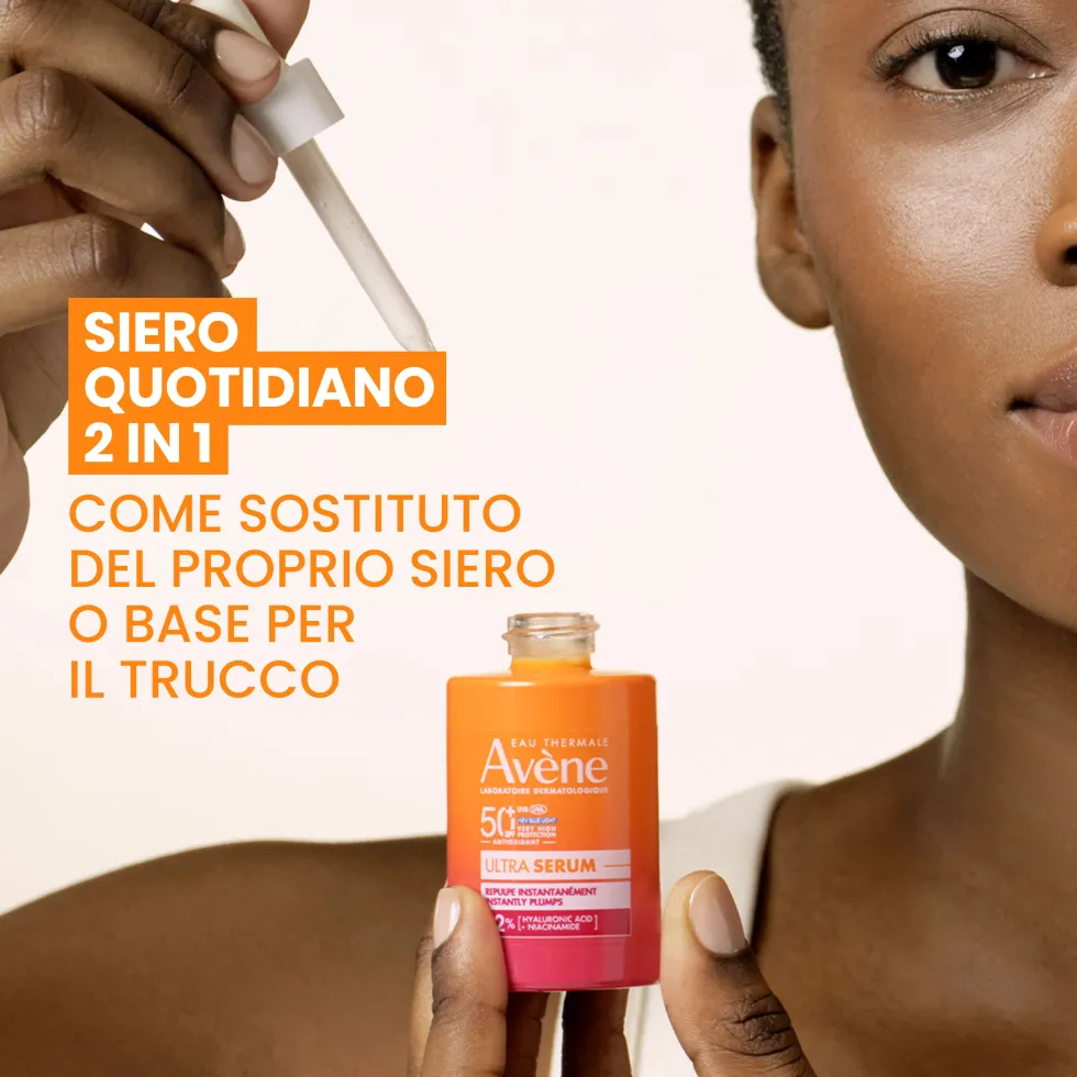 Eau Thermale Avène Ultra Siero SPF50+ - Siero viso con azione protettiva e rimpolpante, 30 ml