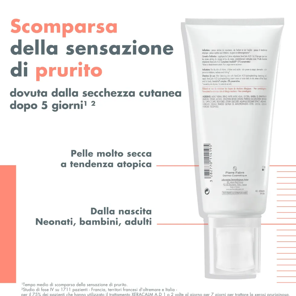 Eau Thermale Avène XeraCalm A.D. - Crema Liporestitutiva Pelli Secche, 200ml