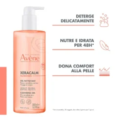 Eau Thermale Avène XeraCalm Nutrition - Gel Detergente per Pelle Secca, 500ml