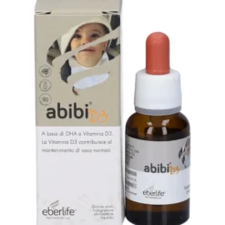 Eberlife Farmaceutici Abibi D3 Integratore di vitamina D3 per ossa e muscoli, 15 ml