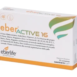 Eberlife Farmaceutici Eber Active 16 Multivitaminico per l'energia e le difese, 30 compresse