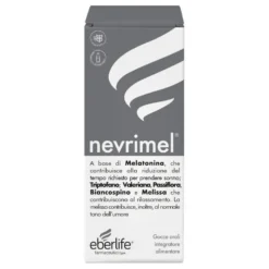 Eberlife Farmaceutici Nevrimel Integratore in gocce per il sonno e il rilassamento, 9 ml