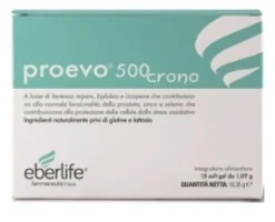 Eberlife Farmaceutici Proevo 500 Crono Integratore Funzionalità della Prostata e Antiossidante, 15 Soft Gel