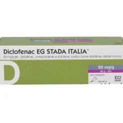 EG Diclofenac 20 mg/g - Gel antidolorifico e antinfiammatorio per i dolori muscolari, 60 g