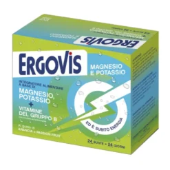 EG Ergovis Magnesio Potassio e Vitamine B - Integratore per la stanchezza, 24 bustine da 10 g