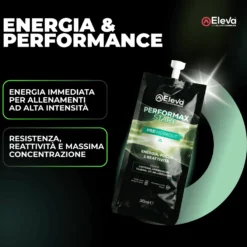 Eleva Performax Start - Integratore pre-allenamento per energia e resistenza, 12 shot da 30 ml