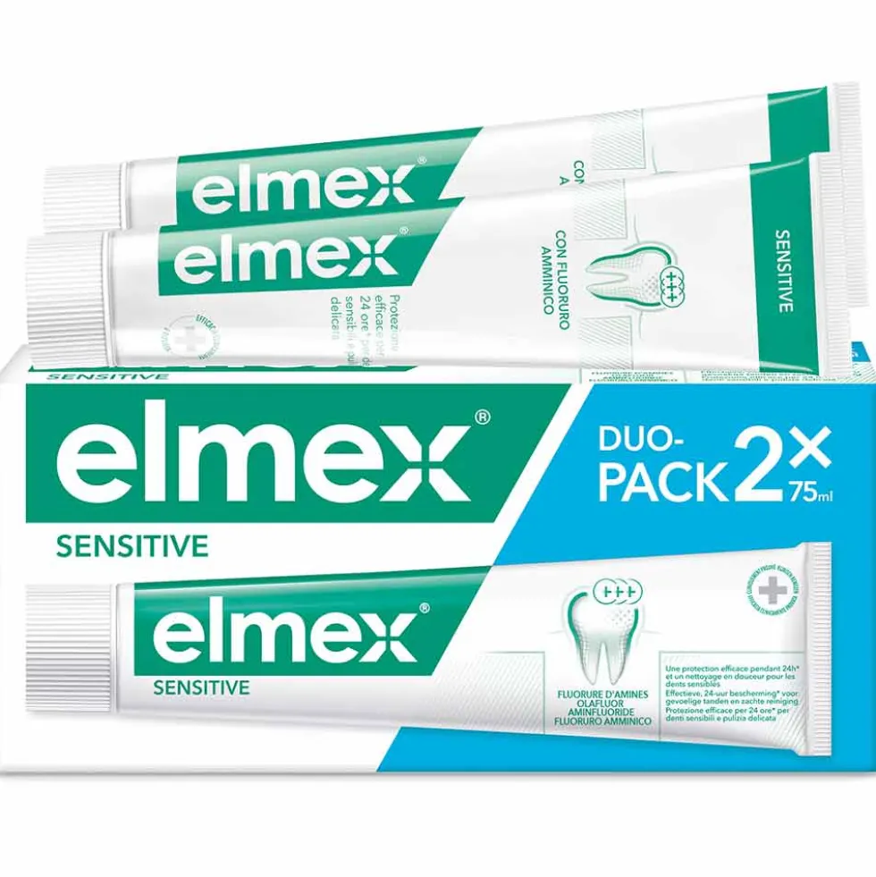 Elmex Dentifricio Sensitive Denti Sensibili, 2x75ml