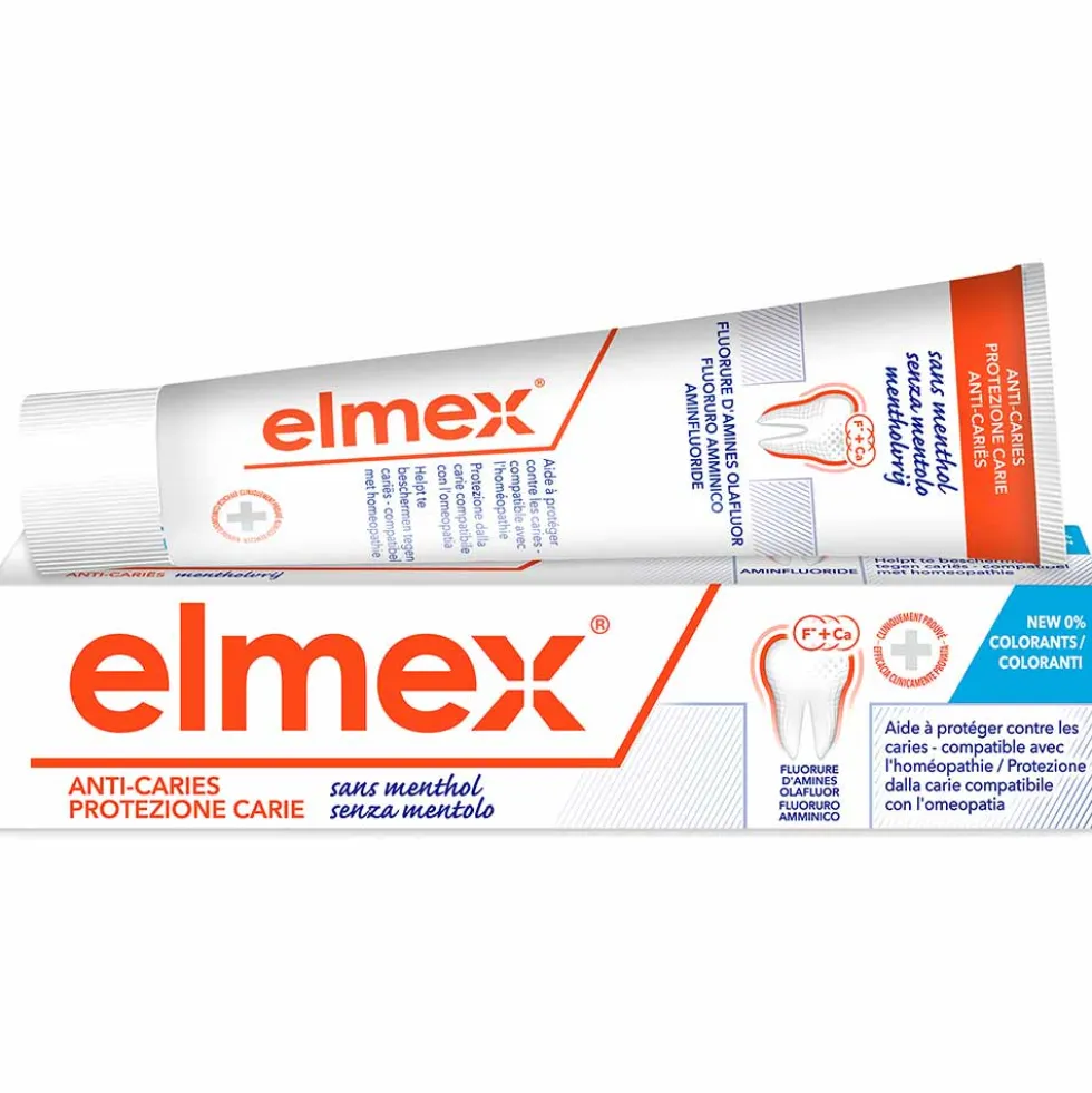 Elmex Protezione Carie - Dentifricio Protezione Carie Senza Mentolo, 75ml