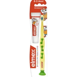 Elmex Spazzolino Educativo Bimbi Bambini 0-3 Anni Morbido Vari Colori, 1 Pezzo