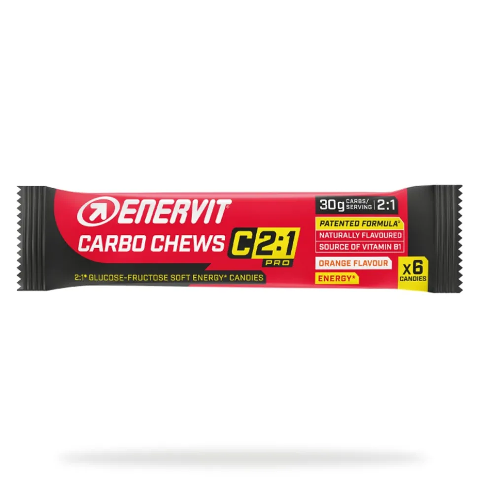 Enervit C2:1 Pro - Carbo Chews Caramelle gommose Energetiche, 6 caramelle