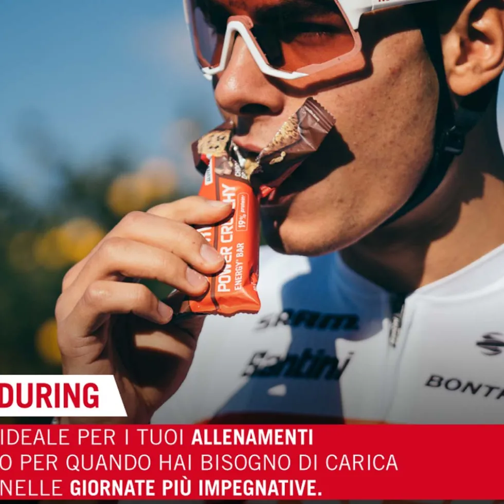 Enervit Power Crunchy Caramel - Barretta energetica per l'energia durante l'allenamento, 40 g