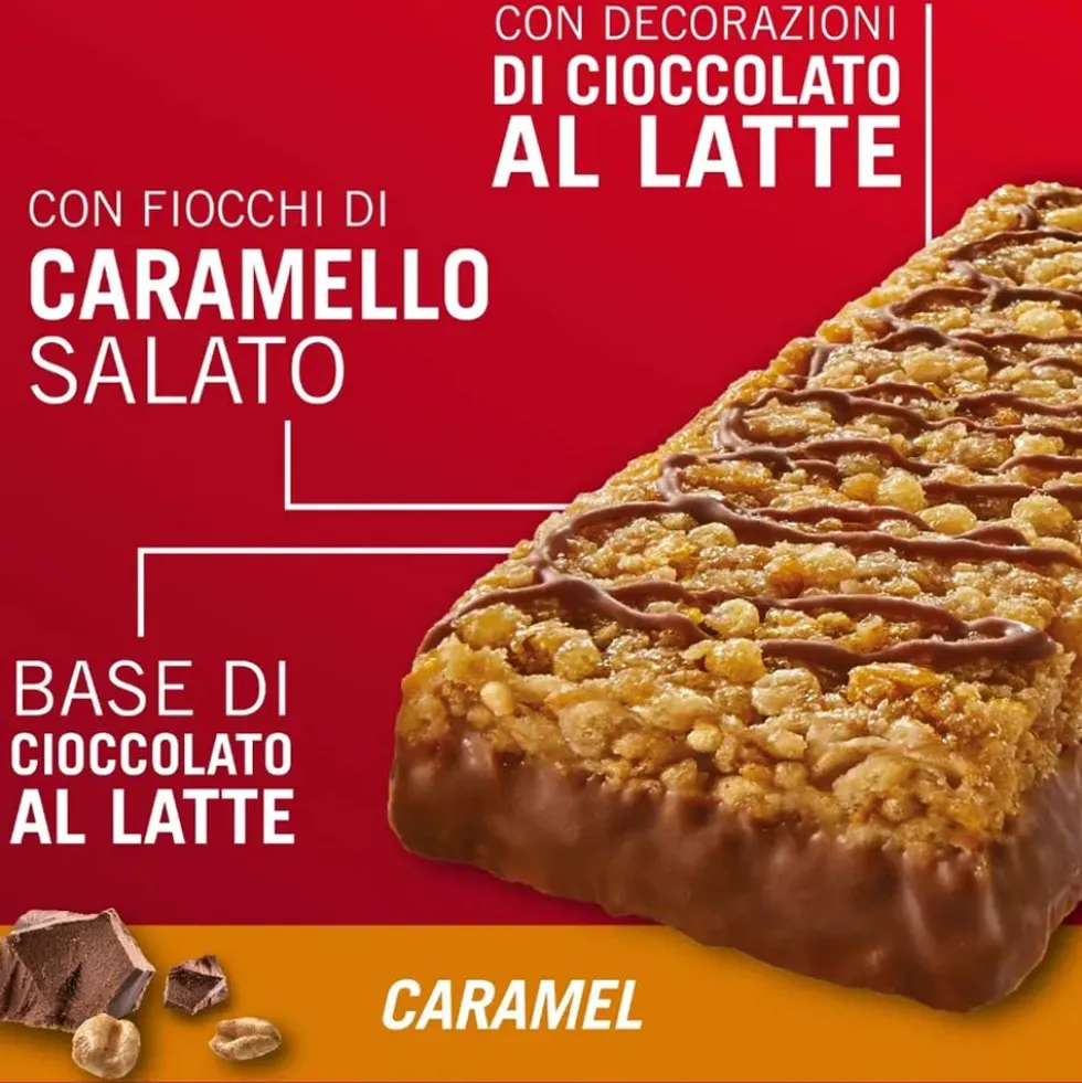 Enervit Power Crunchy Caramel - Barretta energetica per l'energia durante l'allenamento, 40 g