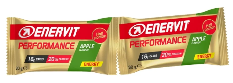 Enervit Power Sport Gusto Mela - Barretta energetica per lo sforzo muscolare, 60 g (2 x 30 g)