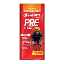 Enervit Pre Sport all'arancia - Gelatina energetica pre-allenamento a base di carboidrati, 45 g