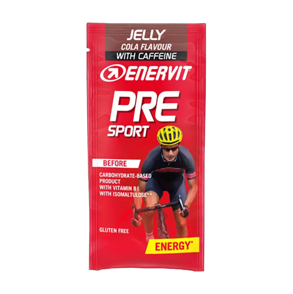 Enervit Pre Sport - Gel energetico al gusto cola con caffeina per prepararsi allo sport, 45 g