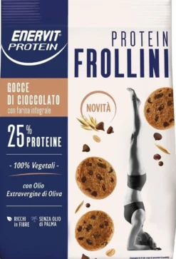 Enervit Protein - Frollini con Gocce di Cioccolato Fondente 25% di Proteine, 200g