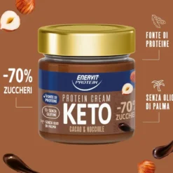 Enervit Protein Keto - Protein Cream Crema Proteica Cacao e Nocciole, 180g