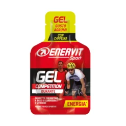 Enervit Sport Gel gusto agrumi con caffeina - Gel energetico per gli sforzi intensi, 25 ml
