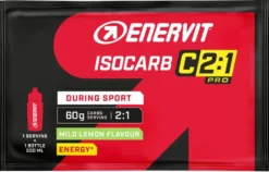 Enervit Sport Isocarb 2:1 - Bevanda isotonica al limone per l'energia sportiva, busta da 65 g