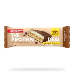 Enervit The Protein Deal Crispy Cookie Treat - Barretta proteica per la massa muscolare, 55 g