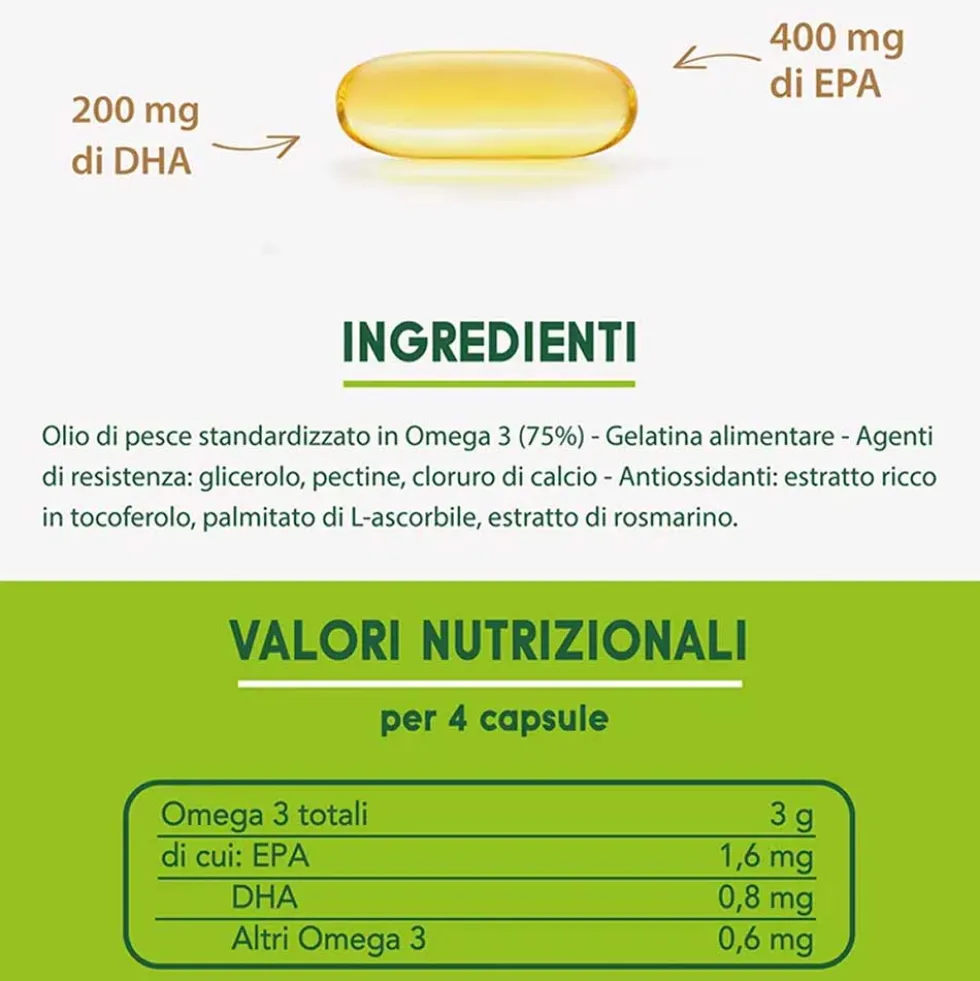 EnerZona Omega 3 RX Integratore di EPA e DHA, 110 Capsule x 1g