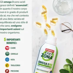 EnerZona Omega 3 RX Integratore di EPA e DHA, 60 Capsule x 1g