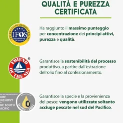 EnerZona Omega 3 RX Integratore di EPA e DHA, 60 Capsule x 1g