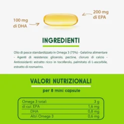 EnerZona Omega 3 RX Integratore di EPA e DHA, 180 Capsule x 0.5g