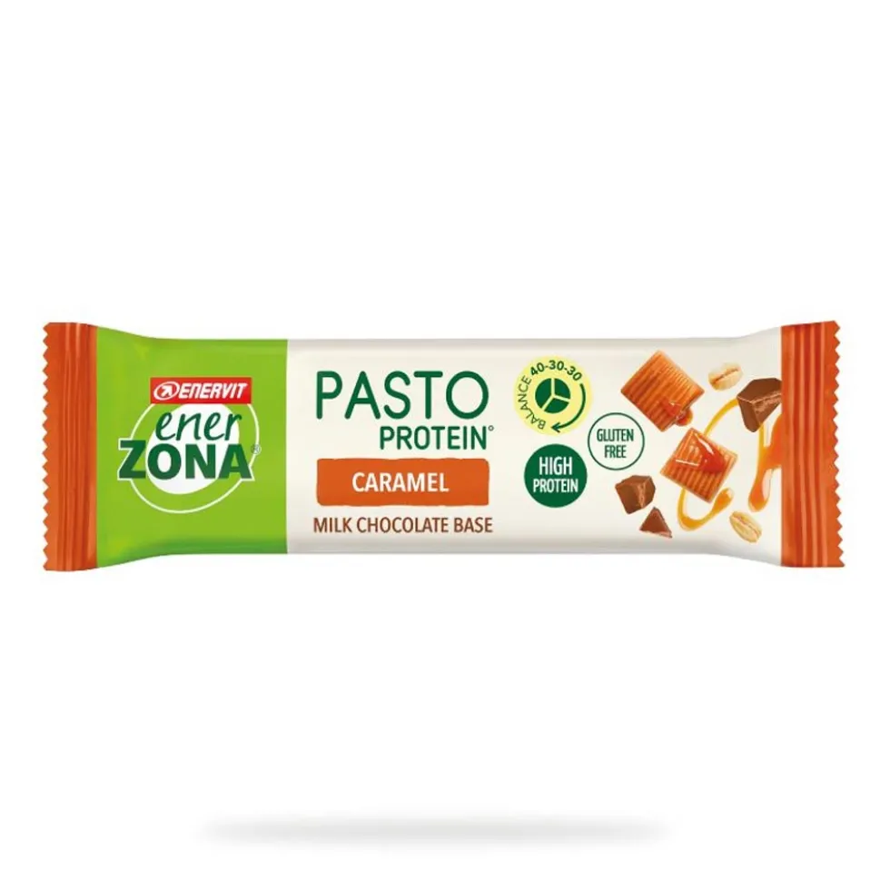 EnerZona Pasto Protein - Barretta sostitutiva del pasto al caramello per il controllo del peso, 55 g