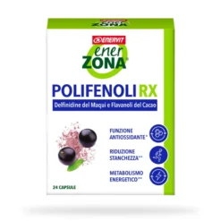 EnerZona Polifenoli Rx - Integratore antiossidante per la riduzione della stanchezza, 24 capsule
