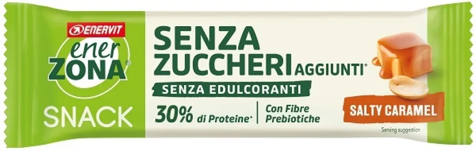 EnerZona Snack 40-30-30 Caramello Salato - Barretta proteica per uno spuntino bilanciato, 33 g