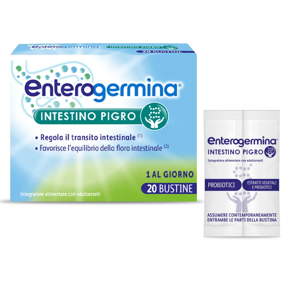Enterogermina Intestino Pigro Integratore Alimentare, 20 bustine