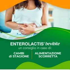 Enterolactis Bevibile Integratore di Fermenti Lattici Vivi, 6 Flaconi