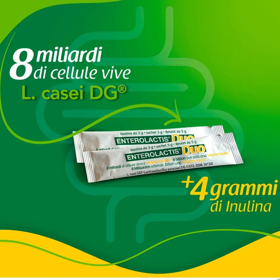 Enterolactis Duo Integratore Cellule Vive e Inulina, 20 Bustine